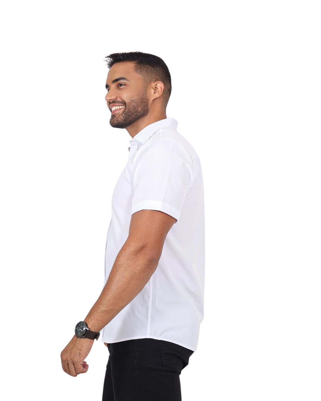 Camisa Slim Flex fit manga curta