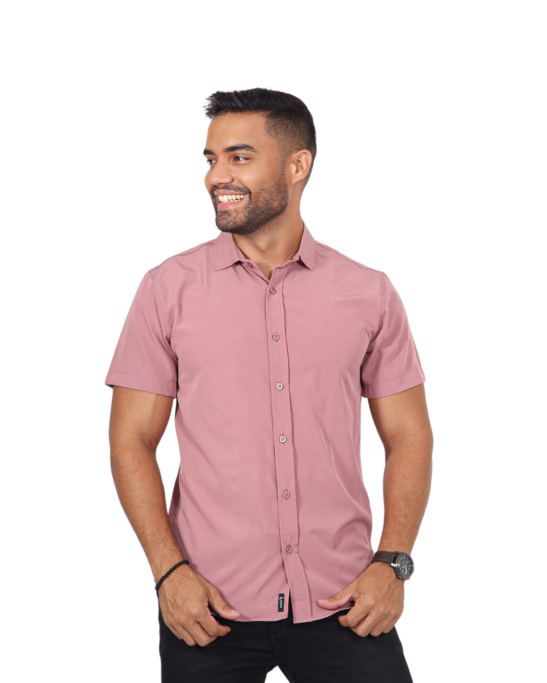 Camisa Slim Flex fit manga curta