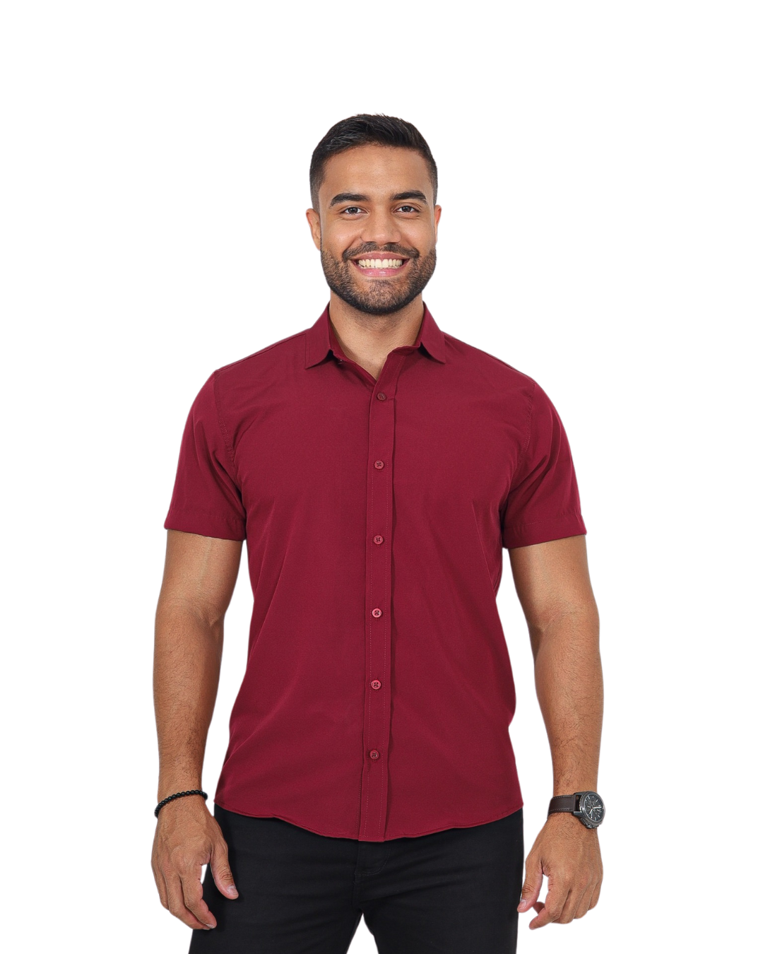 Camisa Slim Flex fit manga curta