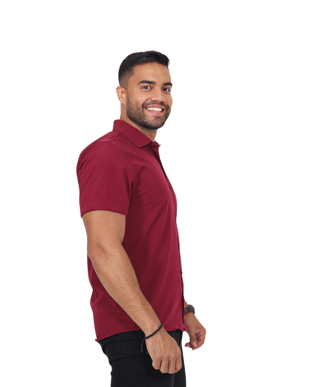 Camisa Slim Flex fit manga curta